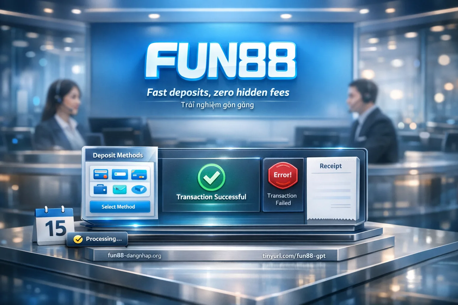 phương thức nạp tiền Fun88 ví điện tử ngân hàng thẻ quốc tế thẻ cào